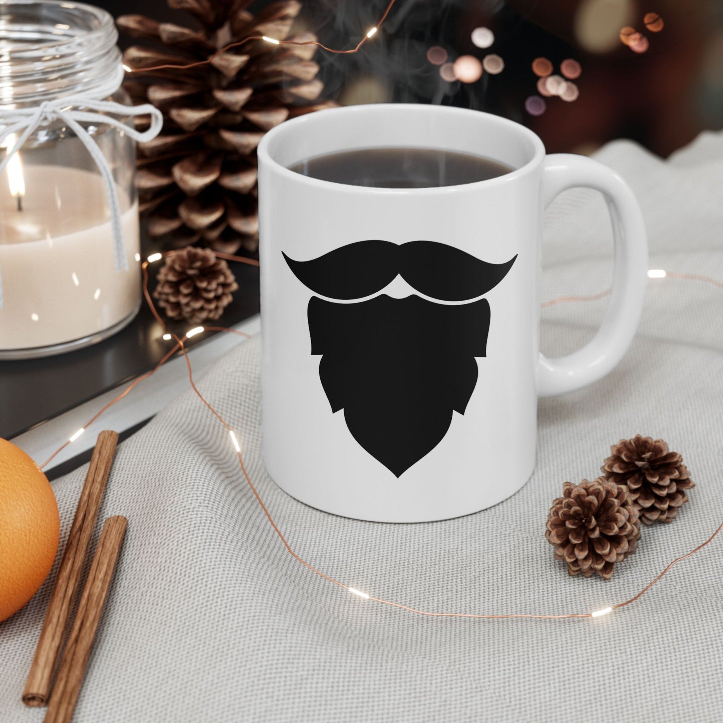 Bearded Man with a Plan Ceramic Coffee Mug - Funny Gift for Men, Coffee Lover,